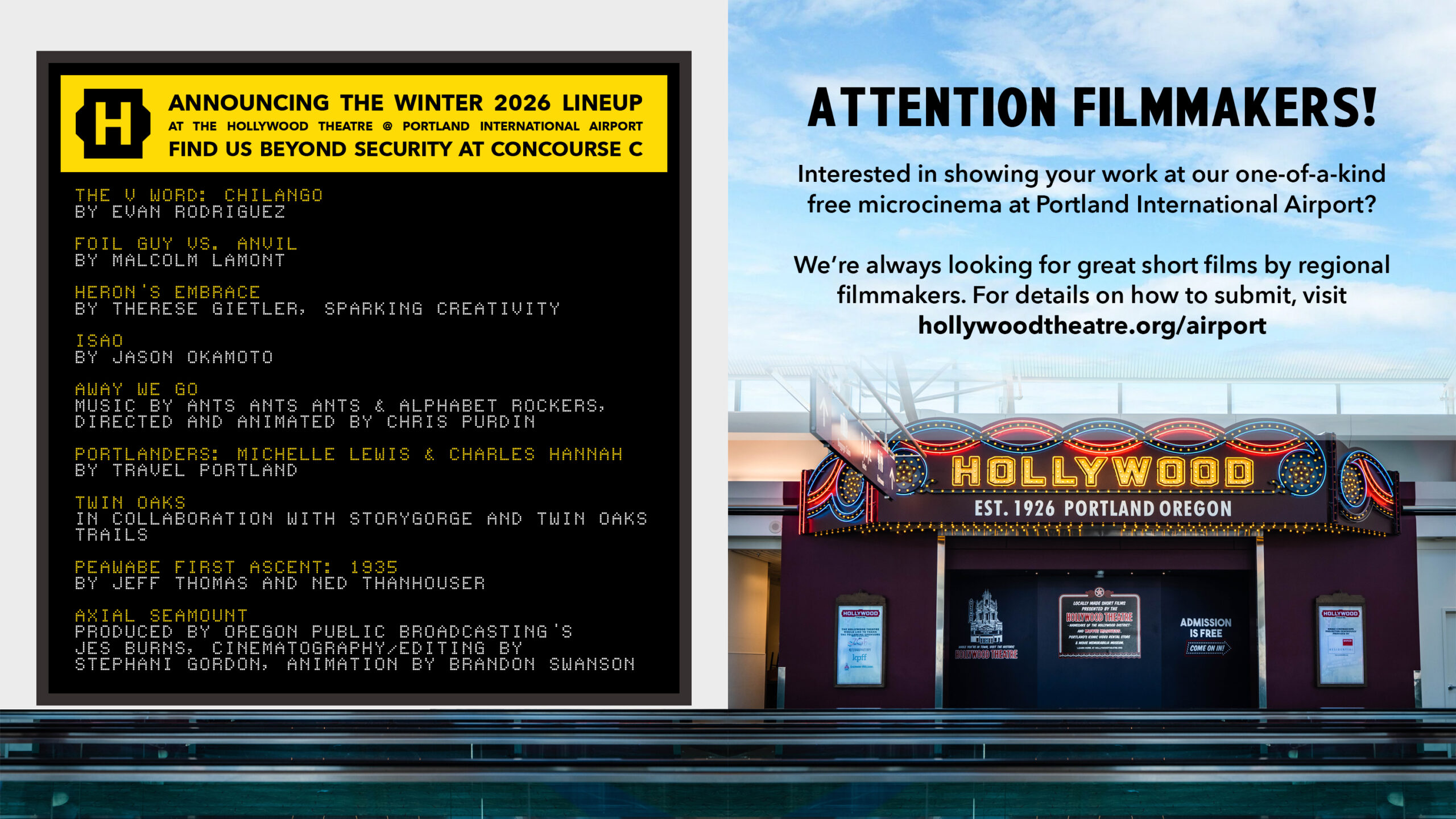 Hollywood Theatre @ PDX Airport Screening